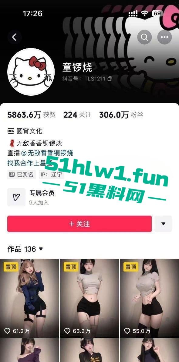 抖音百万粉丝擦边女网红【童锣烧 】微密圈大尺度作品流出 白丝肥臀顶级蜂腰简直太绝了!-4