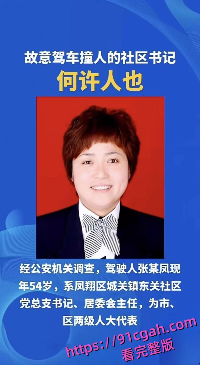 陕西宝鸡凤翔区党支部书记 张春凤 因丈夫出轨当众驾车怒撞小三 不料伤及多位无辜市民!-1